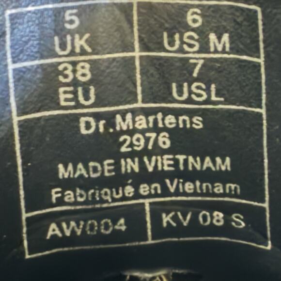 Dr Martens 2976 Felix Black Leather Chelsea Boots Women US 7 Men US 6 - Picture 9 of 9